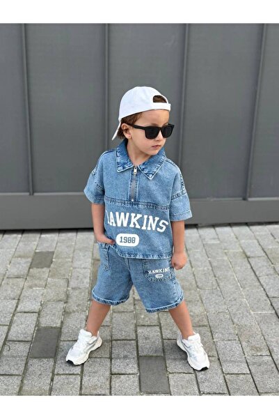 MİNİK DÜŞLER Set pantaloni scurți din denim pentru băieți