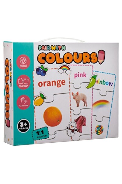OEM Puzzle educativ „Potrivește culorile în engleză” (48 de piese)