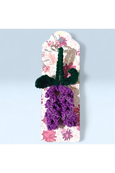 Lucille Craftshop Handmade Crochet Purple Flower Keychain – Handmade Accessory