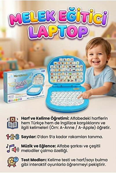 Tıfıl Toys Melek Laptopum! Sesli Müzikli Türkçe - İngilizce İnteraktif Alfabe...