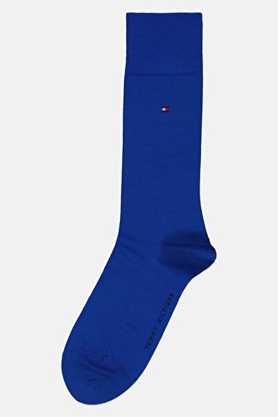 Tommy Hilfiger Men 1 Pair Brand Logo High Socks, Blue