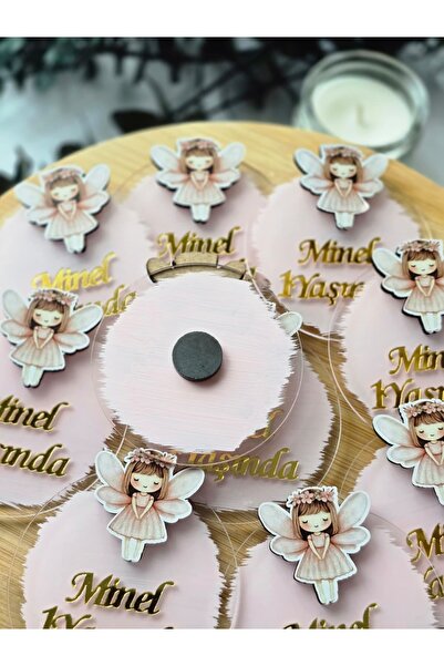 Pass Pano Peri Kızı Magnet 7 cm | Kişiye Özel Pleksi Hediyelik | Kız Bebek Do...