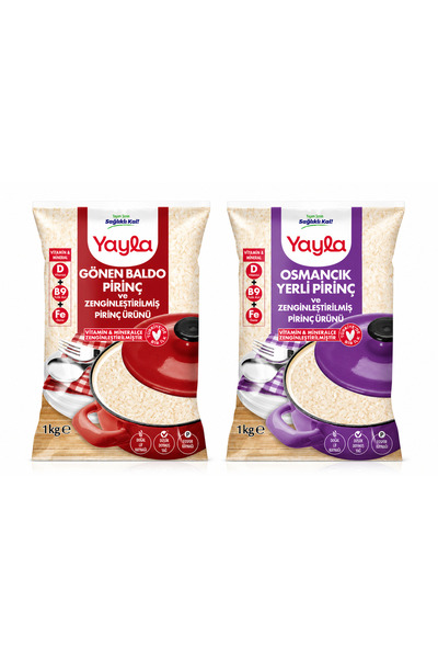 Yayla Zenginleştirilmiş Baldo ve Osmancık Pirinç 1 kg - Türkiye'de Bir İlk - ...