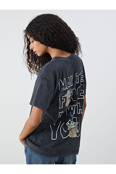 LC Waikiki The Mandalorian Printed 100% Cotton Women's T-Shirt