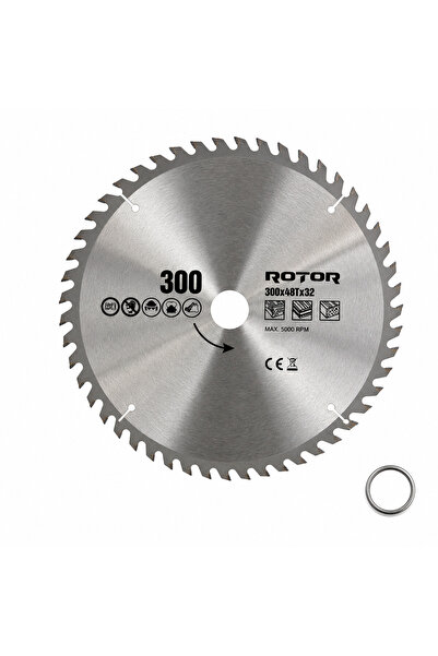 Rotor Daire Testere Bıçağı 300x32/25,4 mm 48T – Ahşap Kesim (Gönye ve Tezgah ...