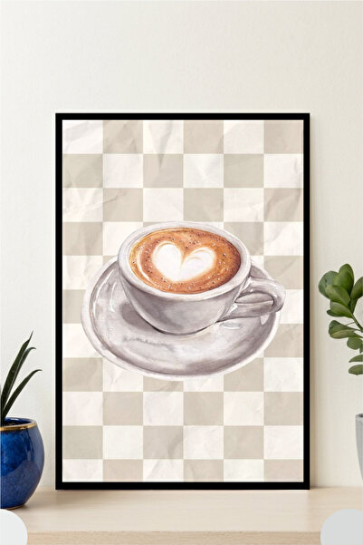 Hedef Plus Coffee, Mutfak Tasarımlı Çerçeve Görünümlü Mdf Tablo