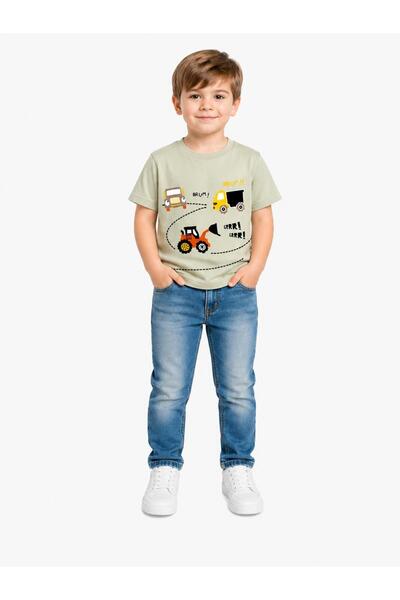 Yale Kids تي شيرت للأولاد من عمر 1-4 سنوات مصنوع من القطن بنسبة 95%