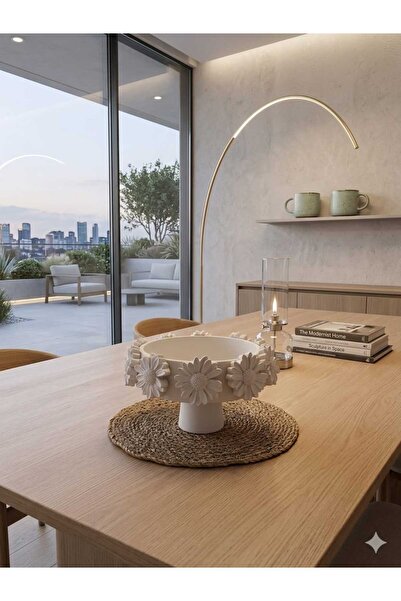 SCA CANDLE Dekoratif papatya tasarım ayaklı kase Modern Dekoratif Soy Mum