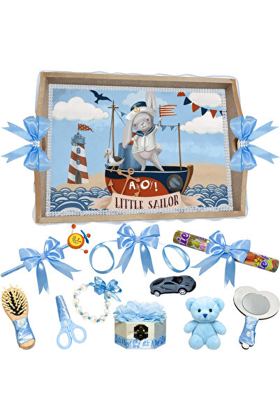 LoreBebe Set Tava Taiere Mot Baieti, Tavita Mot, 11 Piese, Model Micul Marina...