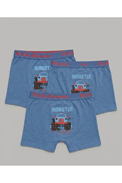 skycott Dečački Monster Truck bokserice od 3 delova sa printom, plave