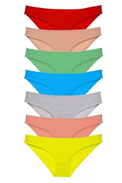 Mestore 7 Pieces Super Eco Set Lycra Women's Slip Panties Multi Color