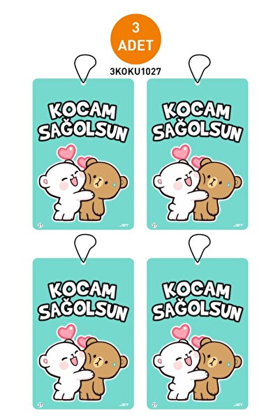 JR Jetreklam 4'lü Set Kocam Sağolsun Yazılı Özel Tasarımlı Konuşan Dekoratif ...