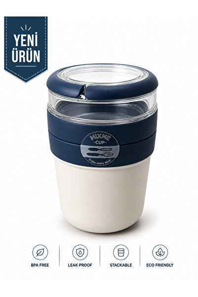 EMİLA HOME EmilaHome MIXME Muesli Cup 650 Ml Beslenme Kabı &Yoğurt Kabı & Mam...