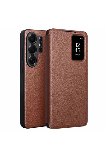 QIALINO View Window Δερμάτινη Θήκη Βιβλίο Brown (Samsung Galaxy S26 Ultra 5G)