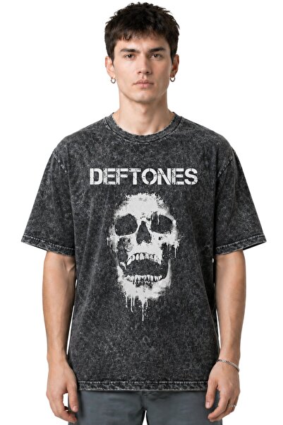 SEVBANO Tricou Deftones Rock Metal Music Band, imprimat pe față, unisex, over...