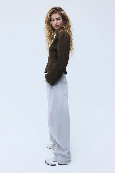 H&M Waisted interlock top