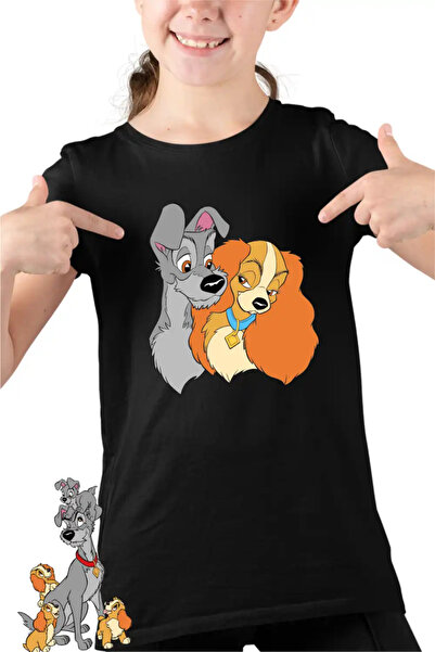 OEM Tricou Copii Fete Doamna si Vagabondul Dog Love