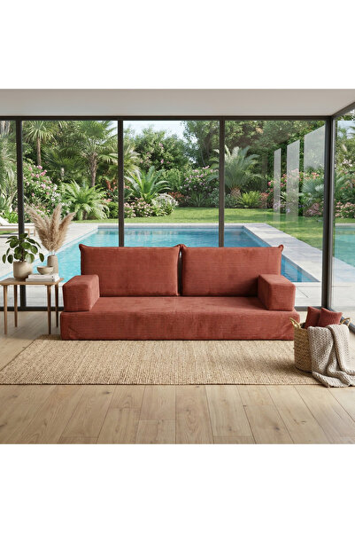 FEYZA DECOR HOME Premium Kadife Modüler Dinlenme Koltuğu 5 PARÇA 20 CM