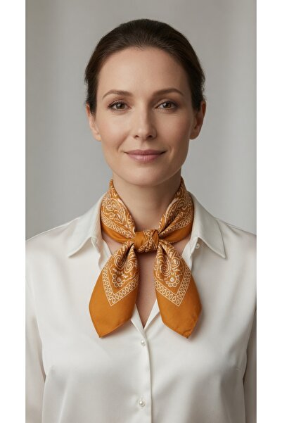Mollycrush Unisex Orange Shawl Patterned Bandana |   Daily Hair Accessory, Neck Gaiter, and Outdoor Scarf