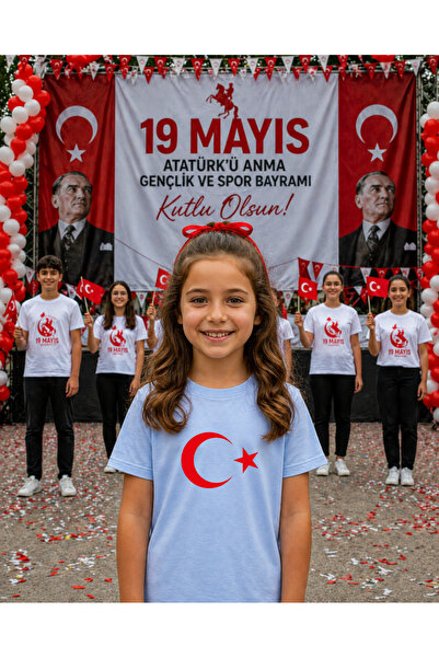 LORVEX 19 May Atatürk Youth Day T-Shirt 100% Cotton Oversize Unisex Printed C...
