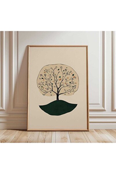 NinaStore Minimalist Ağaç Posteri | Botanik Duvar Sanatı | Sade Doğa Baskısı ...