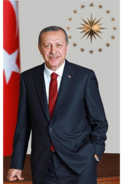 BayrakDünyası 100x150cm RECEP TAYYİP ERDOĞAN CUMHURBAŞKANI - RTE - AFİŞ BAYRAK-1