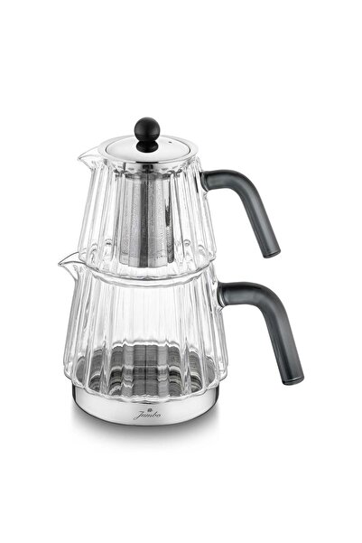 Jumbo Aura Glass İndüksiyon Tabanlı Cam Çaydalık