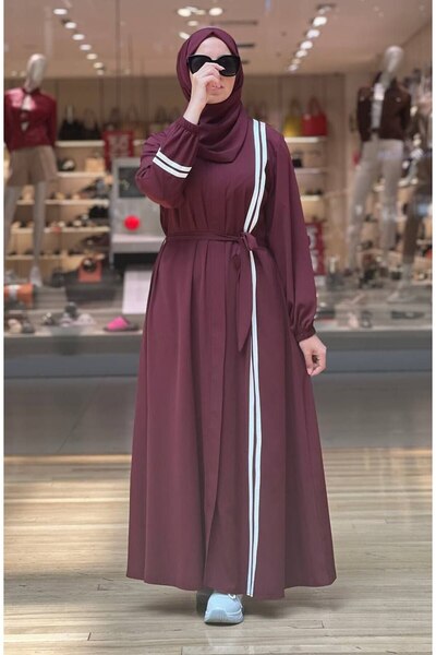 moda4b Γυναικείο Φόρεμα Τεσεττούρ με Κασκόλ Medina Silk Κομψό Μακρύ Φόρεμα N-...
