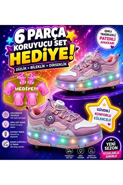 SOLERO Işıklı Tekerlekli Patenli Çocuk Ayakkabısı – LED, Gizlenebilir Tekerlek