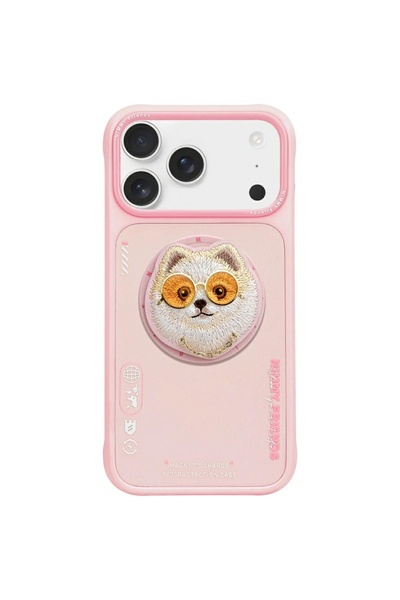 Nimmy Θήκη MagSafe Cool Dog με Γυαλιά για iPhone 17 Pro Max - Ροζ