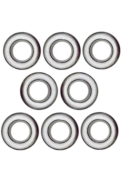 tuhafiyecimiz Silver Curtain Capsule, Rustic Ring Capsule Silver - 8 Pieces S...