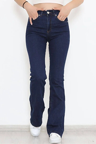 ArVib Fitmaster Spanish Leg Navy Blue Color Lycra High Waist Spanish Jeans Tr...