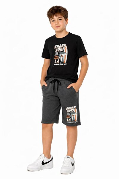 berkMICIRIK ! New Season ! Printed Children's Summer T-Shirt and Shorts 2-Pie...