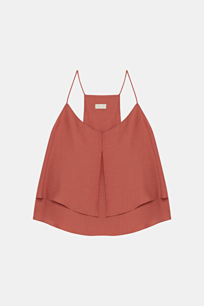 W Collection AÇIK PEMBE STANDART KALIP TENSEL BLUZ