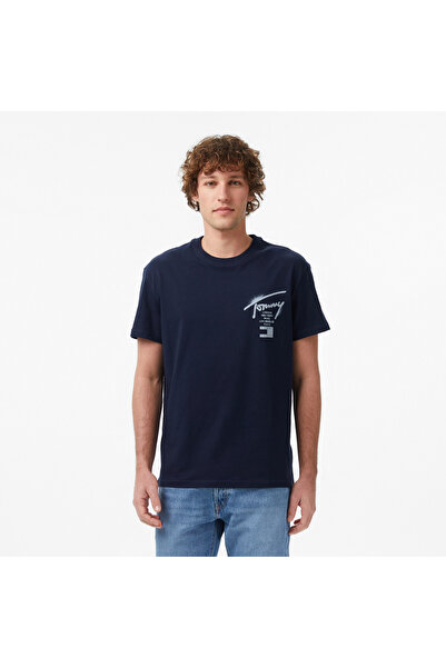 Tommy Hilfiger Regular City Sign Erkek Mavi T-Shirt