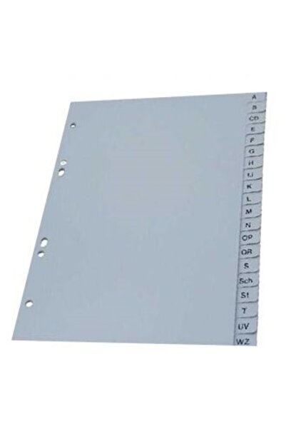 Optima Index plastic gri, alfabetic A-Z, A5, 120 microni,