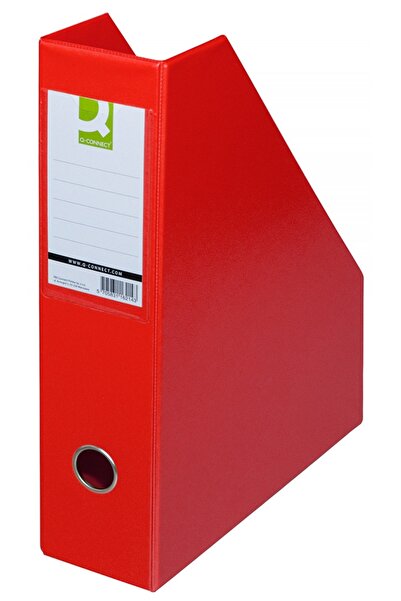 Q-Connect Suport reviste, carton plastifiat PVC, latime 76mm, - rosu