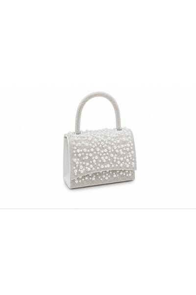 silora Girls' Evening Pearl Bag with Rhinestones.