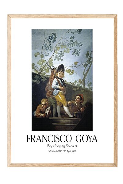 Postifull Francisco Goya - Băieți care se joacă cu soldați, Tablou înrămat pe...