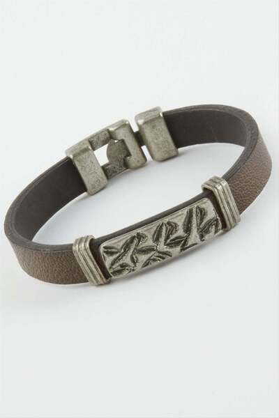 Generic Brand Zigzag Patterned Faux Leather Bracelet