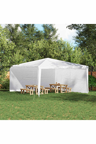 vidaxl Perete lateral pentru cort de petrecere 2 pcs Alb 400 x 195 cm