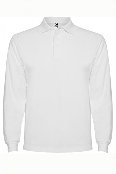 ROLY Tricou polo cu mânecă lungă pentru copii, 100% bumbac, Estrella, alb