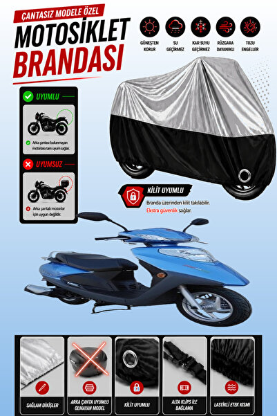 Cemku Twin الغطاء العلوي رمادي - الغطاء السفلي أسود، غطاء محرك متوافق مع Moto...
