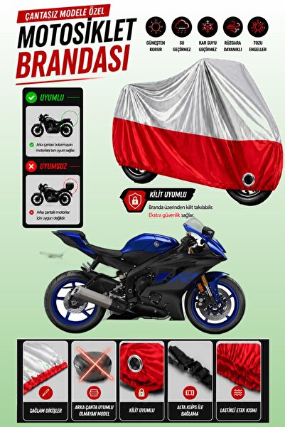 Cemku Twin غطاء محرك ياماها YZF R6 باللون الرمادي من الأعلى والأحمر من الأسفل...