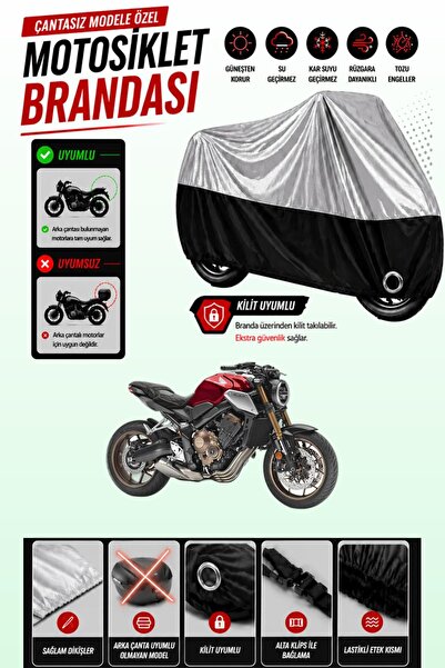 Cemku Twin غطاء محرك متوافق مع هوندا CB 650 R باللون الرمادي من الأعلى والأسو...
