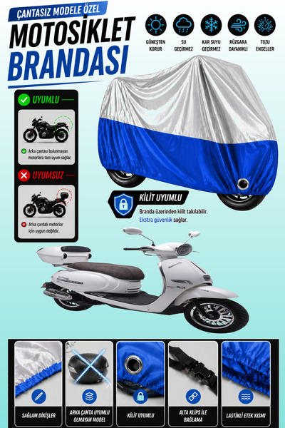 Cemku Twin Top Gray - Bottom Blue Kuba Brilliant 125 Compatible Engine Cover,...