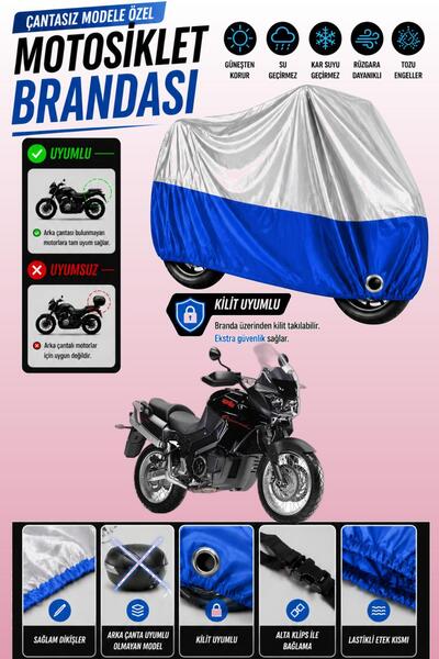 Cemku Twin غطاء محرك متوافق مع Aprilia Caponord 1000 ETV باللون الرمادي من ال...