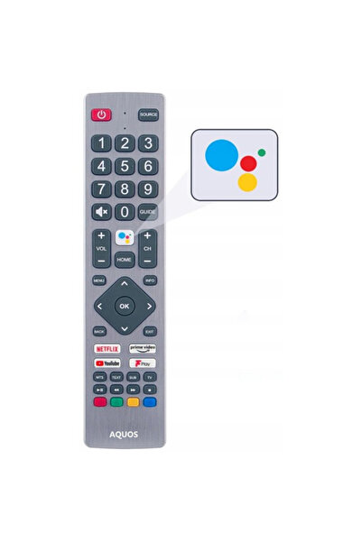 KNTECH Telecomandă SHW/RMC/0133N pentru SHARP IR+BLUETOOTH cu aspectul telecomenzii originale