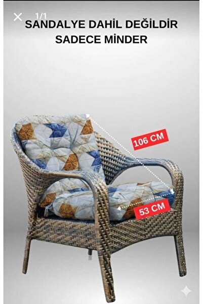 MİNDERHAN 5D BASKILI Sandalye Minderi 53x106 Cm ( Sadece Minder )