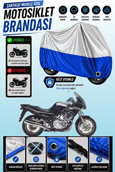 Cemku Twin غطاء محرك متوافق مع ياماها XJ 600 S باللون الرمادي من الأعلى والأز...